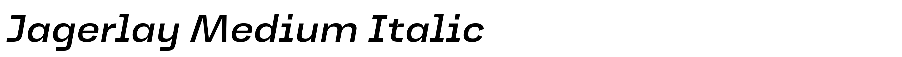 Jagerlay Medium Italic